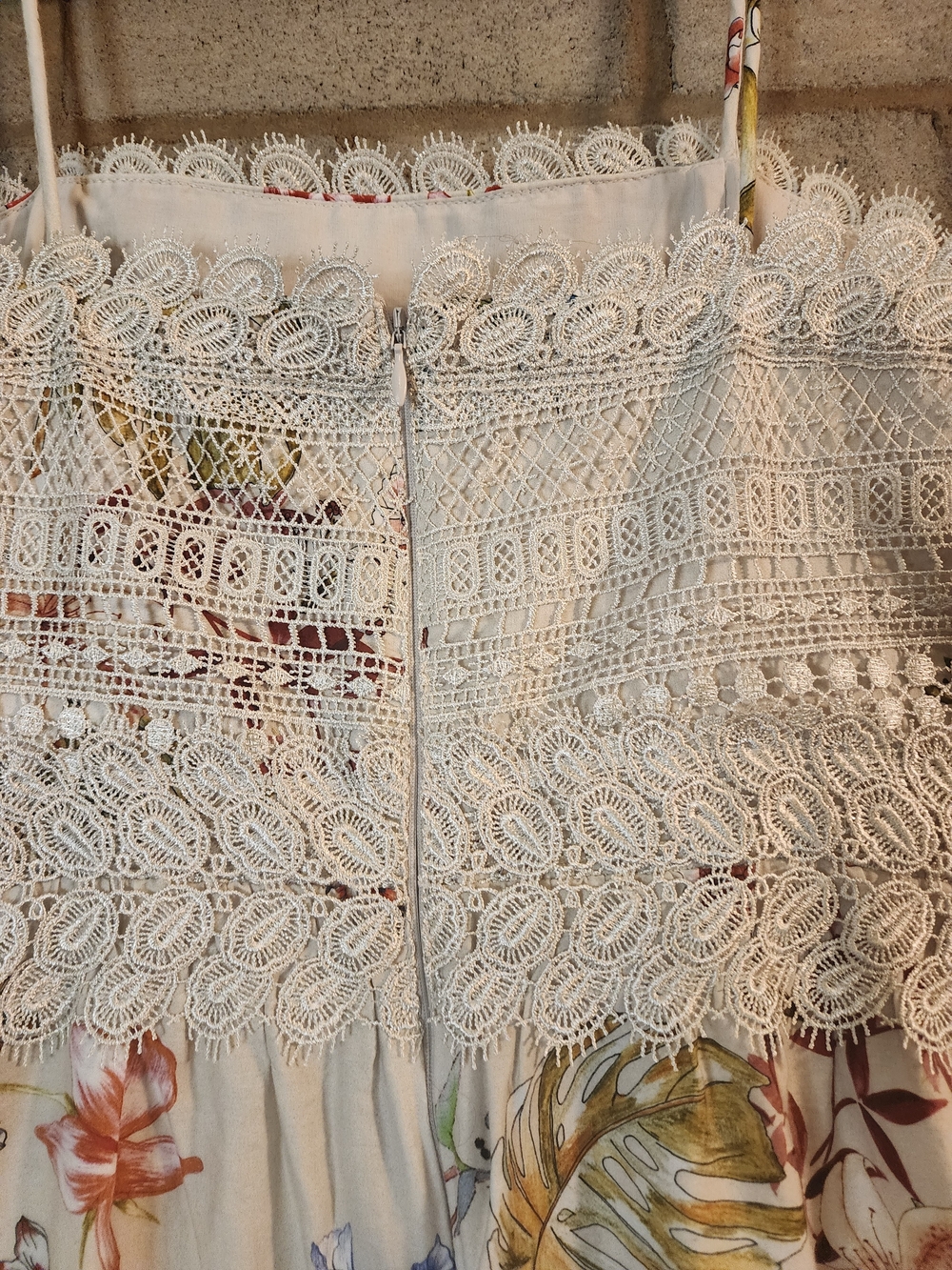 Antonio Melani Cream Floral Lace Sundress - Picture 7 of 9